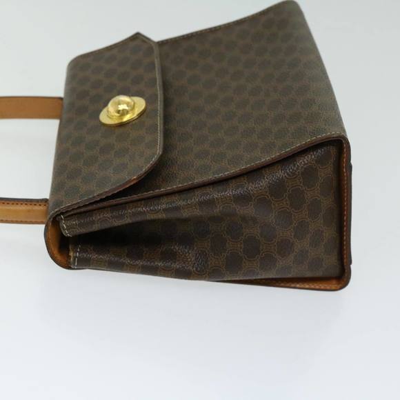 CELINE Macadam Canvas Hand Bag PVC 2way Brown Auth 66450 - Picture 4 of 16